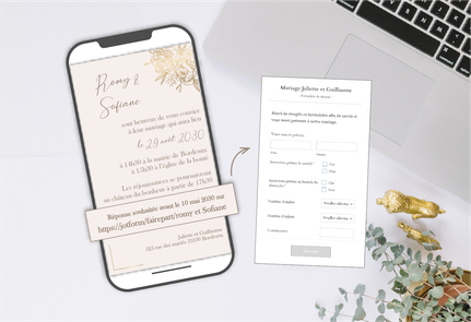 Formulaire de réponse-mariage-faire-part-faire-part mariage-RSVP-Réponse s'il vous plait