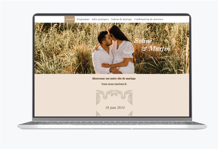 Site de mariage-Site internet de mariage-wedding website-assorti au faire-part-bouquet de fleurs séchées-blé-Lagurus-pavot et chardon