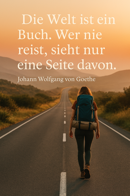 Schönsten Reisezitate für Weltreisen