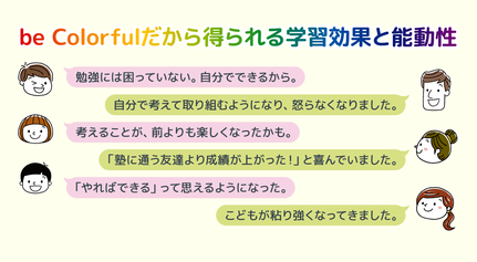 ［チャート］be Colorfulだから得られる学習効果と能動性