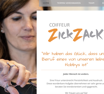 Druckatelier46 Mülchi - Webdesign Coiffeur Zickzack Büren zum Hof