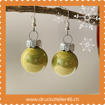 Druckatelier46 Mülchi - Ohrschmuck Weihnachtskugeln in vielen bunten Farben