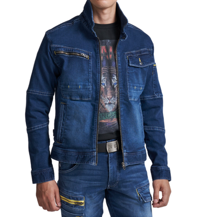 綿98%・ポリウレタン2%(ストレッチヒッコリーデニム)
