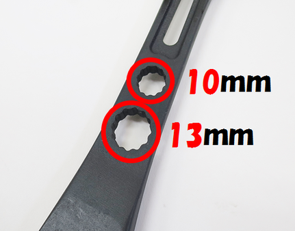 10mmと13mmのメガネ付き！