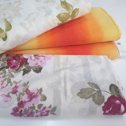 Bettwäsche in verschiedenen Farben und Motiven für Upcycling Bekleidung