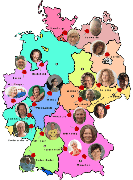 Übersicht der Lachpaten in Deutschland Lachyoga-Ausbildung