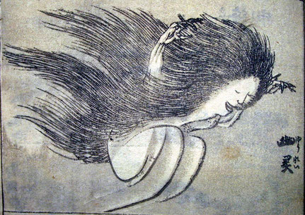 Yurei von Katsushika Hokusai // Quelle: https://de.wikipedia.org/wiki/Datei:Hokusai_yurei.jpg