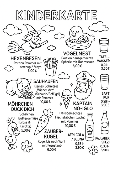 Unsere Kinderkarte