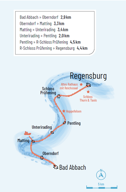 Donau-Panoramaweg Etappe3: Bad Abbach - Regensburg