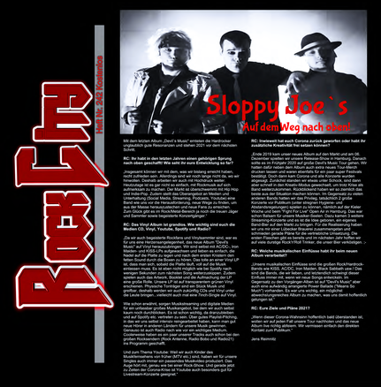 Sloppy Joe's Interview - Rock City Magazin 2021