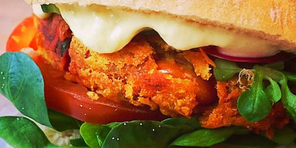 vegan burger from feel food