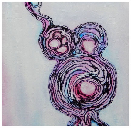 o.T., Fineliner, Aquarell und Acrylfarbe, 30x30cm, 2013