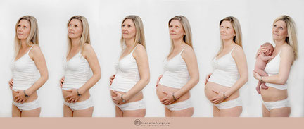 Verlauf der Schwangerschaft, wachsender Babybauch
