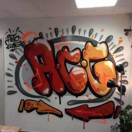 Nouvelle fresque dans le bureau d'accueil