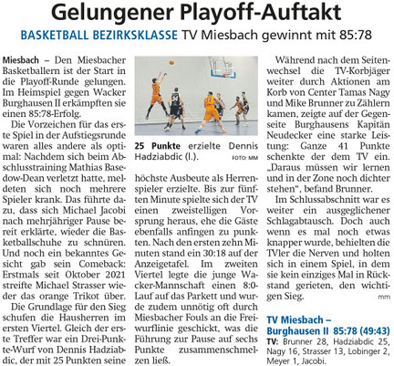 Bericht im Miesbacher Merkur am 4. April 2023 - Zum Vergrößern klicken