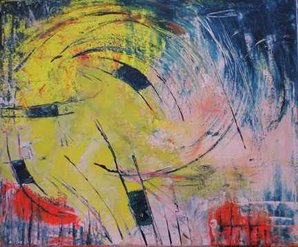"Turbulenz"  Acryl auf Leinwand, 50 x 40 cm , BNR329