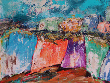 Steilküste , Acryl , 50 x 60 cm , BNr. 304