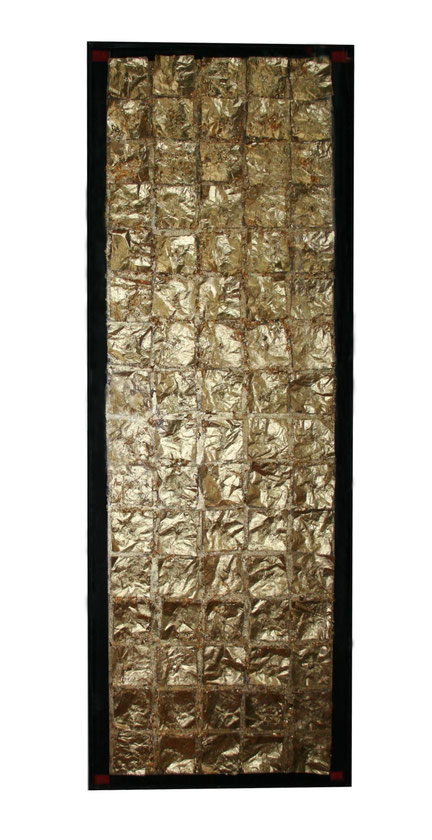 Partition, symphony or requiem, mixed technique on canvas, 46 x 138 cm