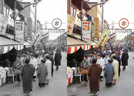 1957（昭和32）年12月15日、金沢市横安江町商店街