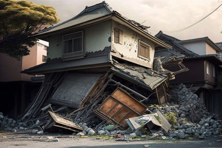 家の倒壊,災害,地震,住宅性能,耐震の重要性,久世建設,ハレ,宮本留規