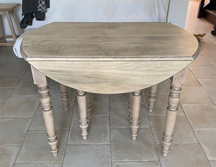 Artisan Valbonne table bois chêne blanchi vernis
