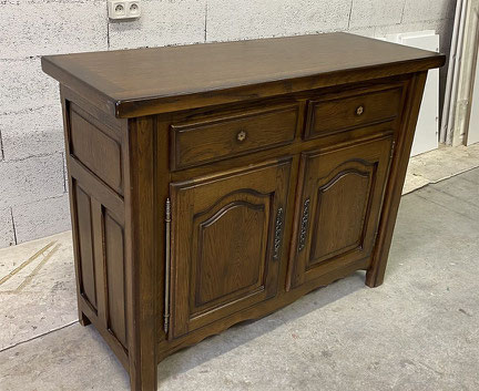 Rénovation de buffet patine, laque, rechampi et céruse sur 06 et 83