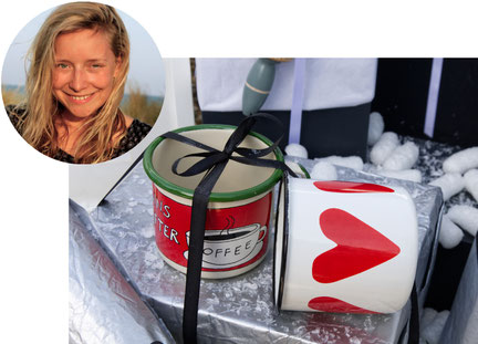 Enamel Mug With Heart Design by SmaltumFunEnamelware, featured in the PASiNGA curated Christmas artisan gift guide