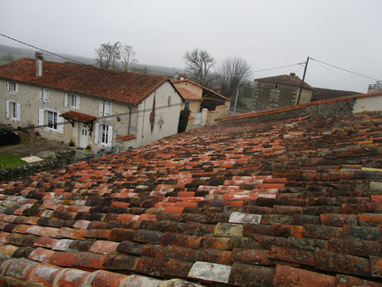 Couverture : mise en place d'une nouvelle charpente type panne, chevrons et voliges