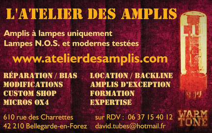 Carte de viste Atelier des Amplis