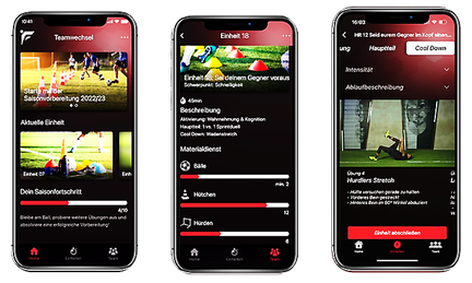 Die Fussballetics App ermöglicht qualifiziertes Athletiktraining (Quelle: Fussballetics)