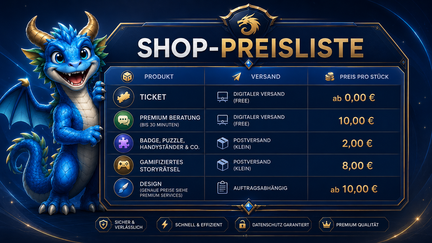 Preisliste -> Klicken um zu vergrößern