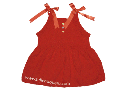 Vestidos para niñas tejidos a palitos sale