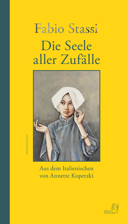 Das Cover von "Die Seele aller Zufälle " zeigt eine asiatische Frau mit Kopfbedeckung und tratitioneller Kleidung.