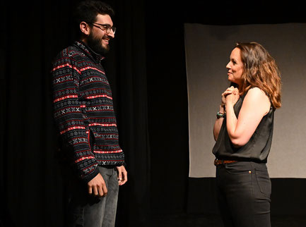 Cours théâtre adulte, expression non verbale, Luca Franceschi