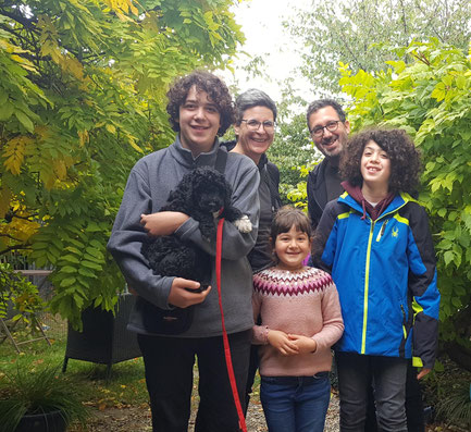 Chili avec sa famille Arie et Andrea et leurs enfants Nadav, Madan et Lilly 