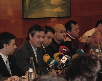 Presentació als mitjans del candidat a la presidència del Barça Jordi Medina