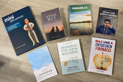 sieben Buchprojekte