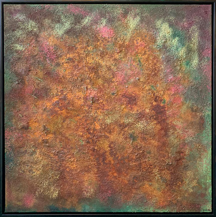 "Patina" 2020 Acryltechnik auf Leinwand 100 x 100 cm (gerahmt)
