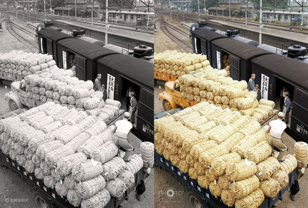 1963（昭和38）年9月9日、旧国鉄北陸線松任駅