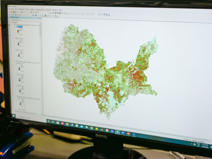 One of the many maps Sara has constructed through satellite images