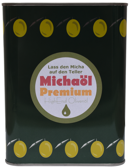 Michaöl Premium Olivenöl ist ein hochwertiges Olivenöl aus Italien. Ideal für Speisen, Salate und Gemüse.