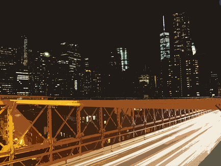 Lichtspiel - Brooklyn Bridge