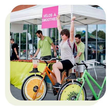 Vélo à smoothies en entreprise