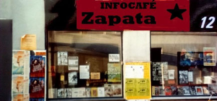Autonomi-kollektivets bogcafé ZAPATA (1989 – 1993) i Blågårdsgade 12, København - Nørrebro