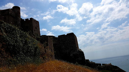 Mont Orgueil Castle today used by the Germans