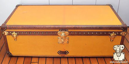 Vintage Louis Vuitton Yellow Vuittonite Steamer Trunk, Circa