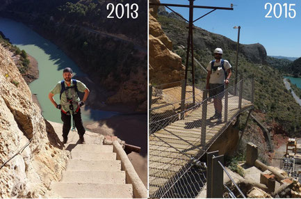 Caminito del Rey - Vorher und Nachher