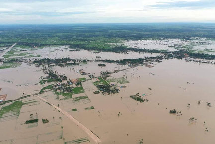 Inondations au nord du Cambodge