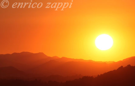 Tramonto ottobrino a Rocca delle Caminate
