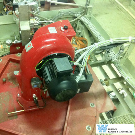 Weishaupt RMS7 burner aboard a chemical and oil tanker.